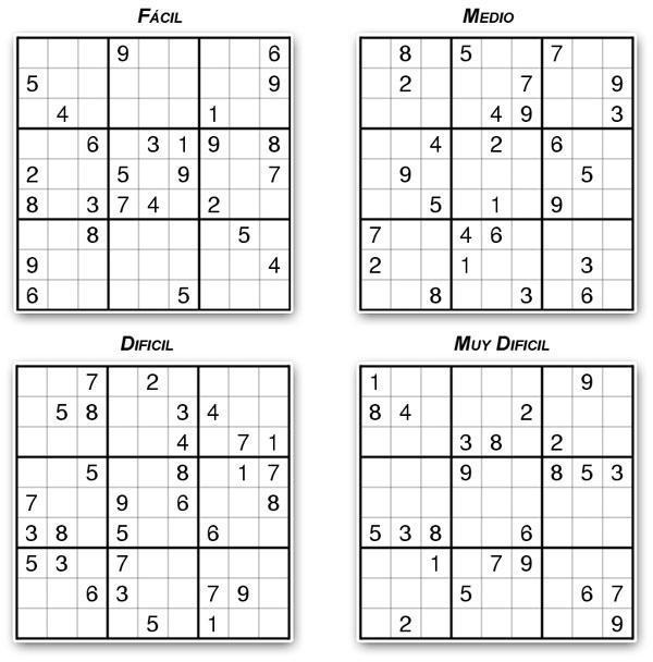 Niveles del Sudoku